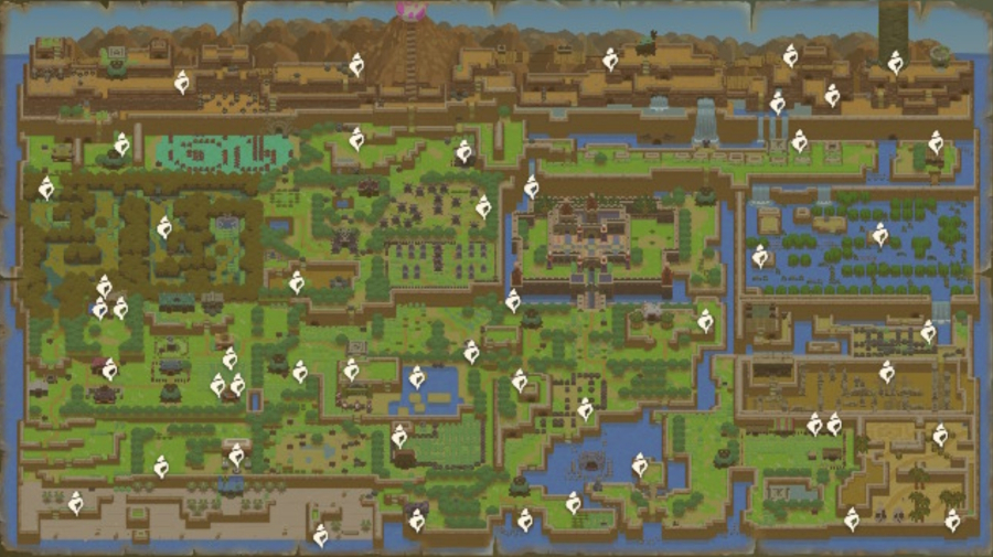 Link's Awakening Switch Secret Seashell Map