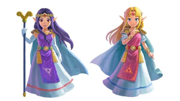 A Link Between Worlds Artwork Hilda and Zelda