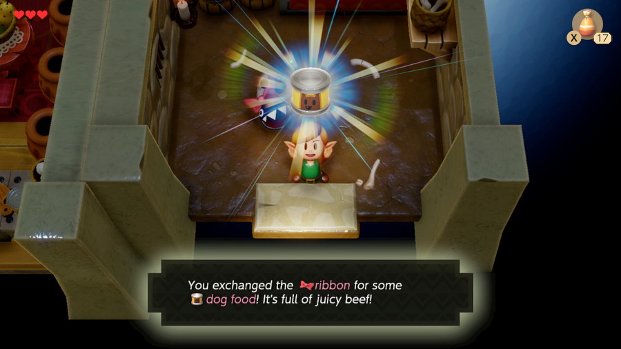 Link's Awakening Switch Trading Sequence Dog Food