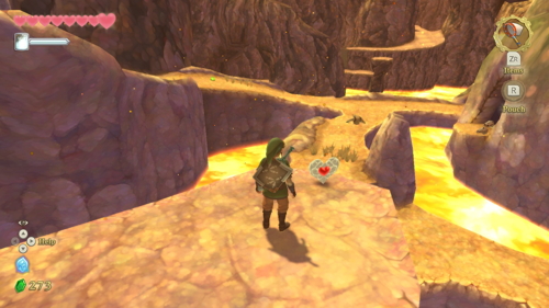 Skyward Sword Heart Piece Eldin Volcano