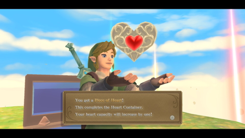 Skyward Sword Heart Piece Sky