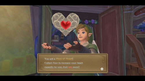 Skyward Sword Heart Piece Skyloft