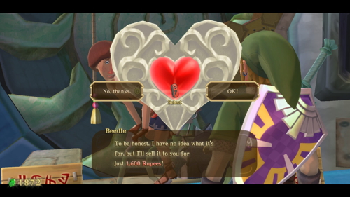 Skyward Sword Heart Piece Beedle's Airshop