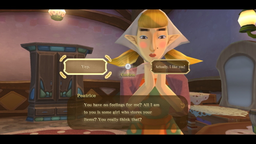 Skyward Sword Item Check Girl Gratitude Crystals