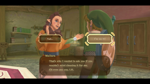 Skyward Sword Pipit's Mom Quest