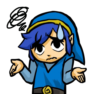 Tri Force Heroes Blue Link Shrugging
