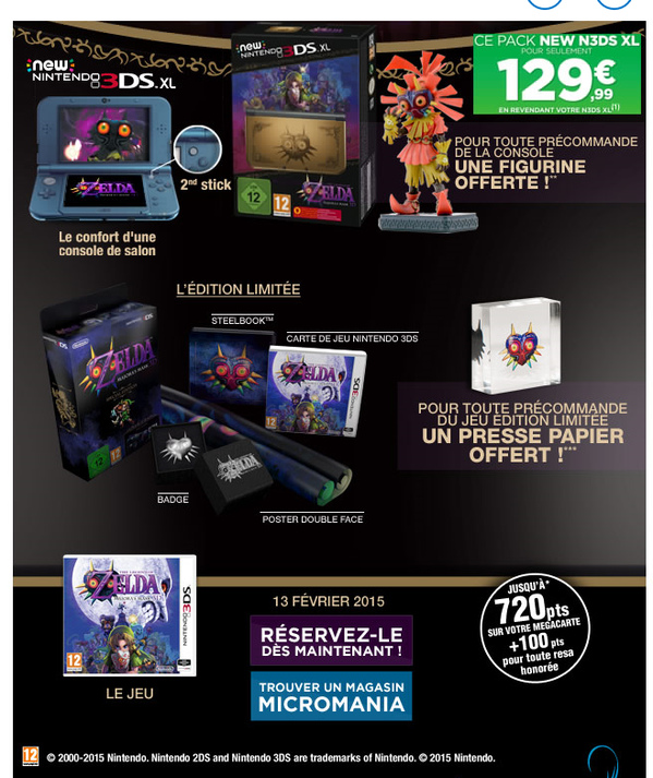 France Majora's Mask New 3DS Details