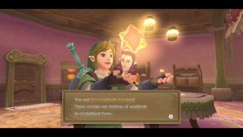 Skyward Sword Cleaning Pipit Gratitude Crystals