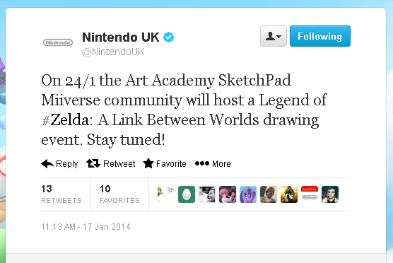 Nintendo UK Art Academy Sketchpad Miiverse Community Drawing Event