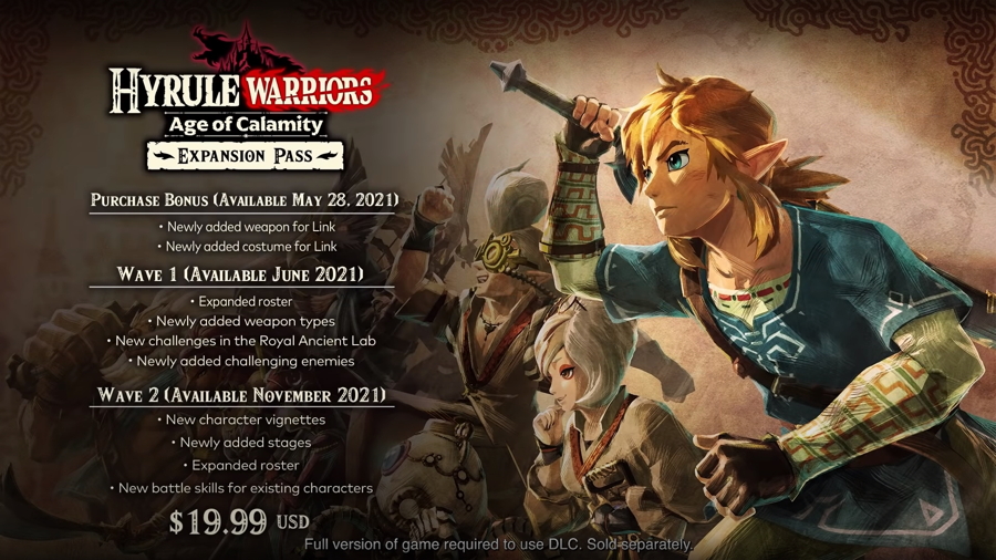 Two Waves of Hyrule Warriors: Age of Calamity DLC Announced